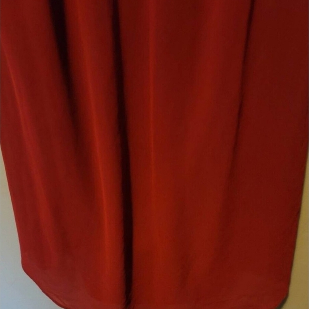 Iz Byer Burnt Orange High Mock Neck 60smini Dress - Picture 4 of 9